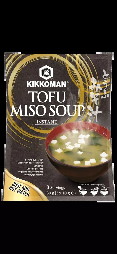 How much fat is in instant tofu miso soup - calories, carbs, nutrition