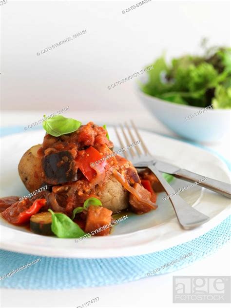 How much fat is in jacket potato topping - ratatouille provencal - calories, carbs, nutrition