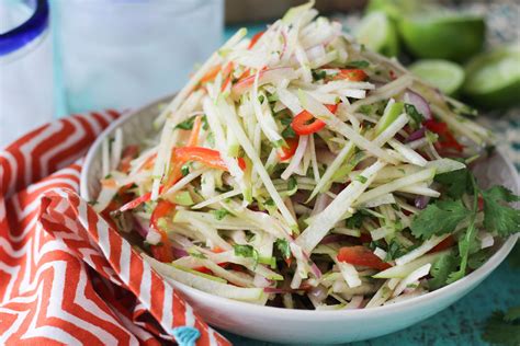 How much fat is in jicama pepper slaw - calories, carbs, nutrition