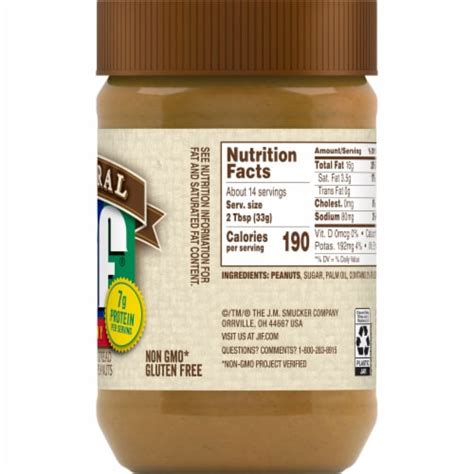 How much fat is in jif creamy almond butter - calories, carbs, nutrition