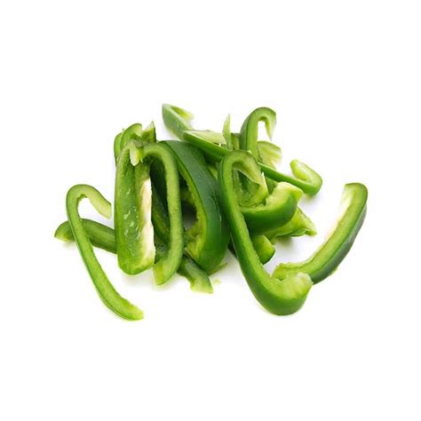 How much fat is in julienne fresh green peppers - calories, carbs, nutrition