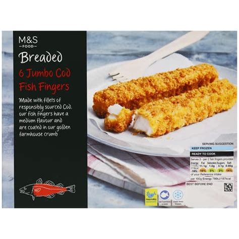 How much fat is in jumbo fish fingers - calories, carbs, nutrition