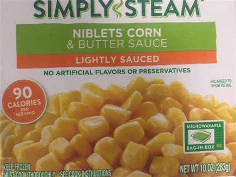 How much fat is in just for one! niblets corn & butter sauce - calories, carbs, nutrition