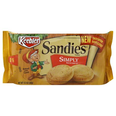 How much fat is in keebler, sandies, simply shortbread cookies - calories, carbs, nutrition