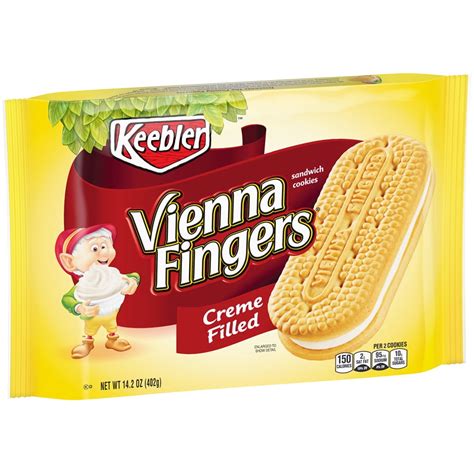 How much fat is in keebler, vienna fingers with creme filling - calories, carbs, nutrition