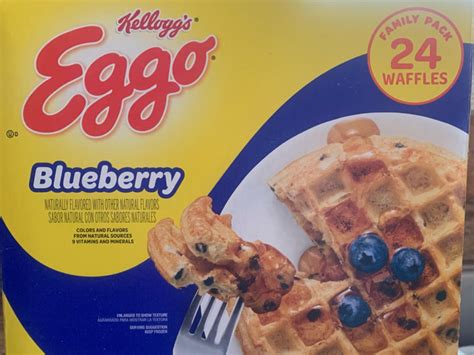 How much fat is in kellogg's, eggo, waffles, blueberry - calories, carbs, nutrition