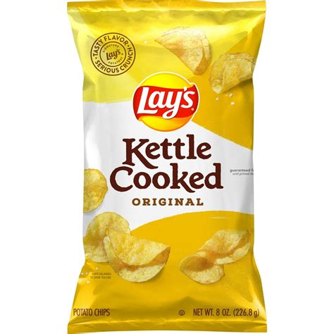 How much fat is in kettle cooked potato chips - calories, carbs, nutrition