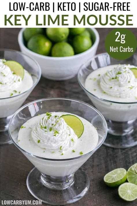 How much fat is in key lime mousse filling - calories, carbs, nutrition