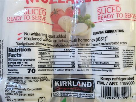 How much fat is in kirkland - calories, carbs, nutrition