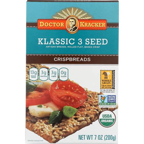 How much fat is in klassic 3 seed crispbreads - calories, carbs, nutrition