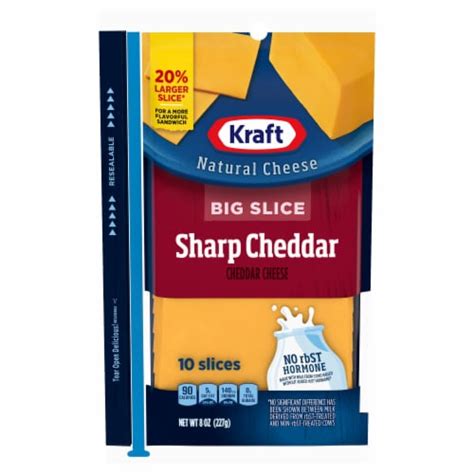 How much fat is in kroger cheddar cheese slice - calories, carbs, nutrition