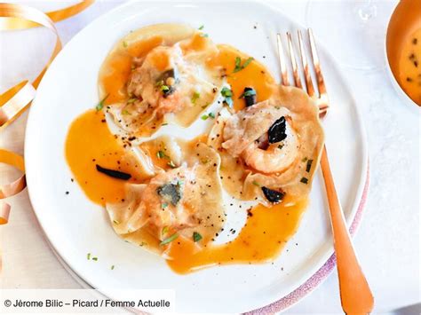 How much fat is in langoustine ravioli with bisque sauce - calories, carbs, nutrition