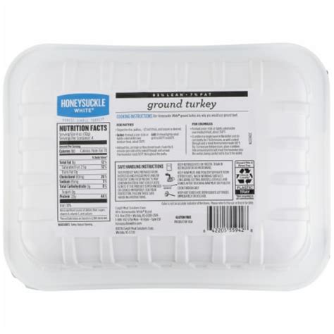 How much fat is in lean white turkey 1/3 lb burger 95/5 - calories, carbs, nutrition