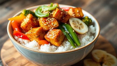 How much fat is in lemon ginger tofu stir fry - calories, carbs, nutrition