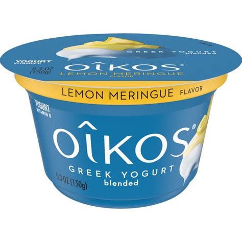 How much fat is in lemon meringue yogurt - calories, carbs, nutrition