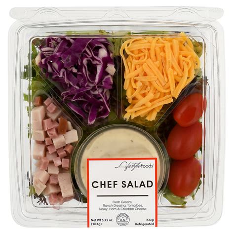 How much fat is in lifestyle foods chef salad - calories, carbs, nutrition