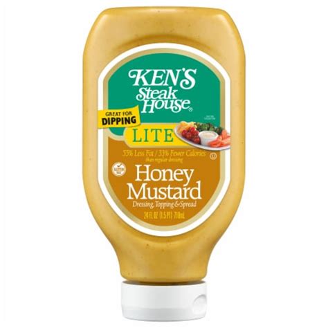 How much fat is in lite honey mustard - calories, carbs, nutrition