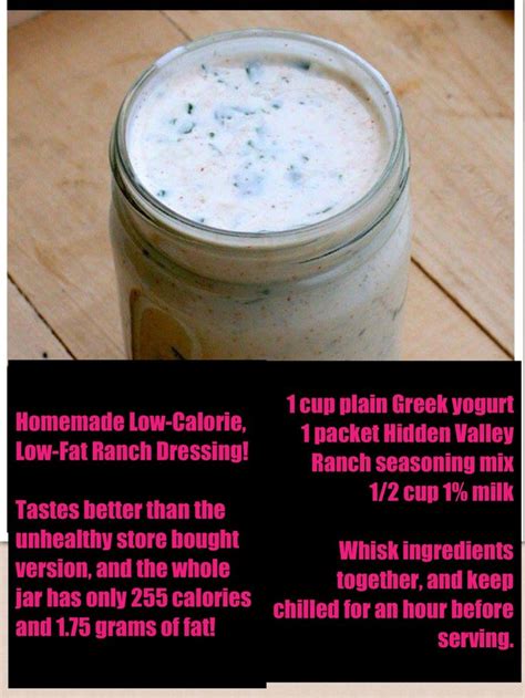 How much fat is in low fat ranch dressing - calories, carbs, nutrition