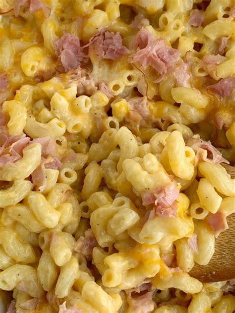 How much fat is in macaroni and cheese with ham - calories, carbs, nutrition