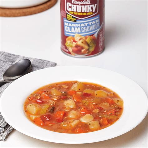 How much fat is in manhattan clam chowder 8 oz - calories, carbs, nutrition