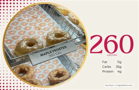 How much fat is in maple frosted donut - calories, carbs, nutrition