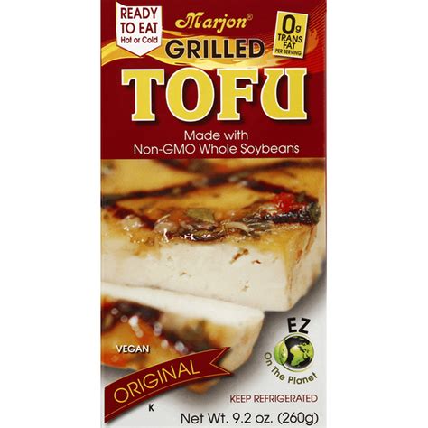 How much fat is in marjon grilled tofu - calories, carbs, nutrition