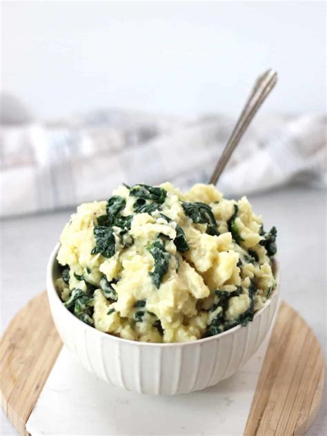 How much fat is in mashed potato with spinach - calories, carbs, nutrition