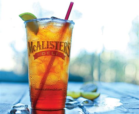 How much fat is in mcalisters sweet tea - calories, carbs, nutrition