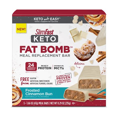 How much fat is in meal replacement bar - cinnamon & creme - calories, carbs, nutrition