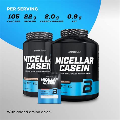 How much fat is in micellar casein - calories, carbs, nutrition