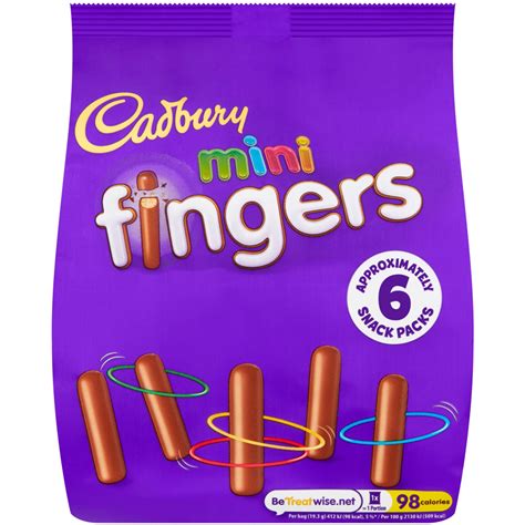 How much fat is in mini fingers snack pack - calories, carbs, nutrition
