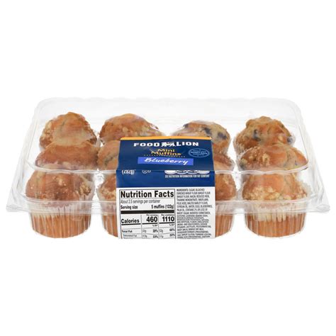 How much fat is in mini muffins - calories, carbs, nutrition