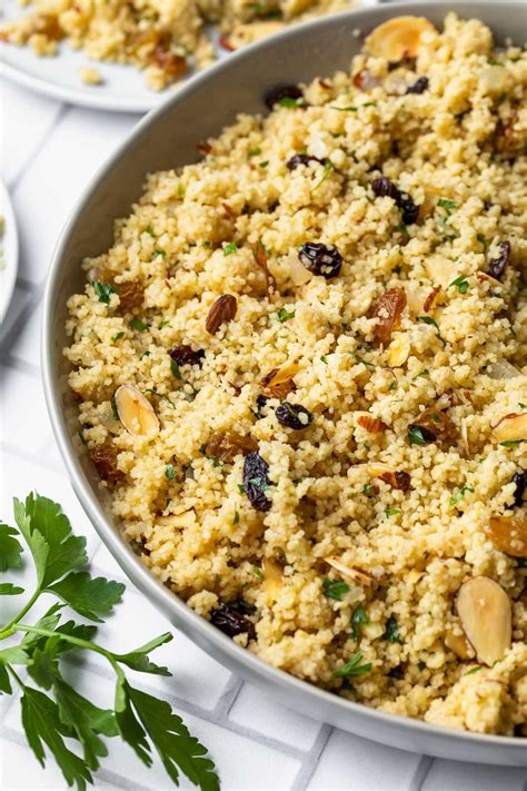 How much fat is in moroccan couscous with almonds (10655.0) - calories, carbs, nutrition