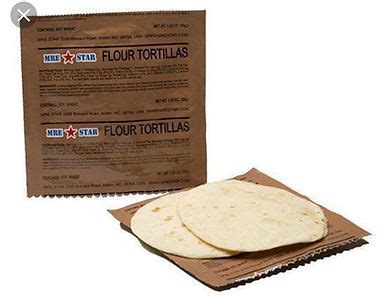 How much fat is in mre tortillas - calories, carbs, nutrition