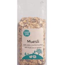 How much fat is in muesli 40% noten & fruit - calories, carbs, nutrition