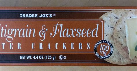 How much fat is in multigrain and flaxseed water crackers - calories, carbs, nutrition