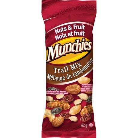 How much fat is in munchies trail mix - calories, carbs, nutrition