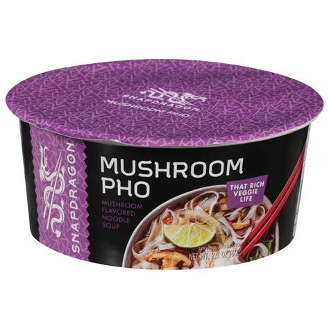 How much fat is in mushroom rice noodle soup bowl - calories, carbs, nutrition