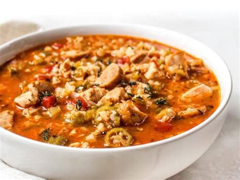 How much fat is in my soup - grilled chicken and sausage gumbo - calories, carbs, nutrition