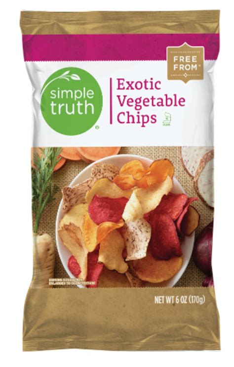 How much fat is in natural exotic vegetable chips - calories, carbs, nutrition