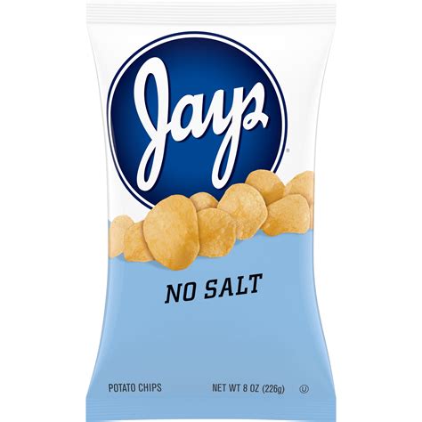 How much fat is in no salt potato chips - calories, carbs, nutrition