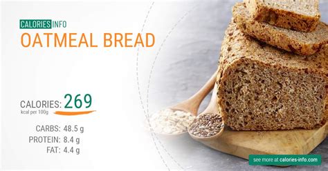 How much fat is in oat bread - calories, carbs, nutrition