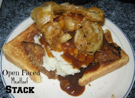 How much fat is in open-faced meatloaf stack - calories, carbs, nutrition