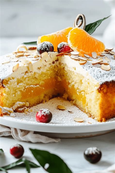 How much fat is in orange almond cake - calories, carbs, nutrition