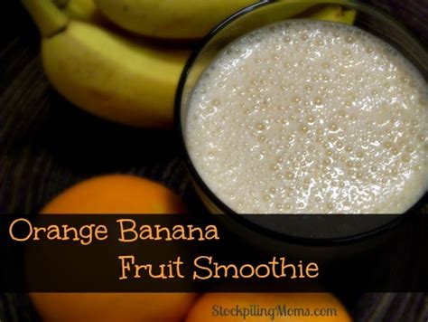 How much fat is in orange banana fruit smoothie - calories, carbs, nutrition