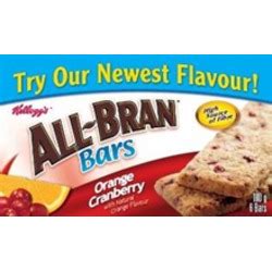 How much fat is in orange cranberry all bran bar - calories, carbs, nutrition