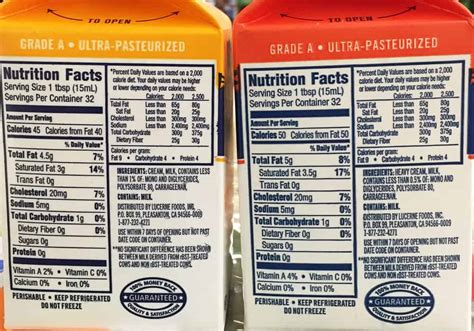 How much fat is in orange cream - calories, carbs, nutrition