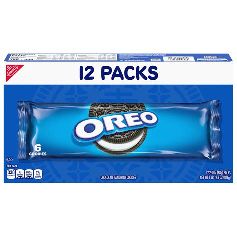 How much fat is in oreo 6 pack - calories, carbs, nutrition