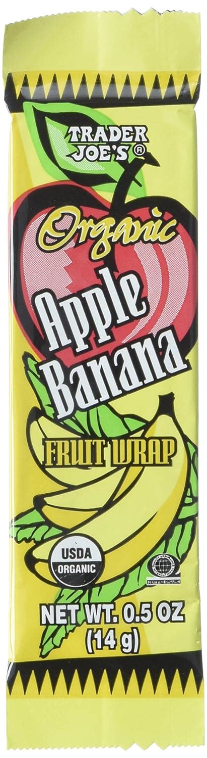 How much fat is in organic apple banana fruit wrap - calories, carbs, nutrition