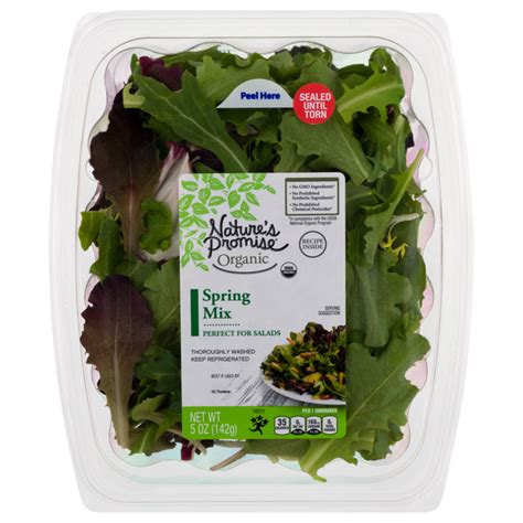 How much fat is in organic baby lettuce mix - calories, carbs, nutrition